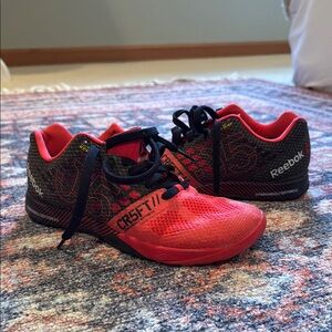 Reebok Red and Black Athletic Shoes